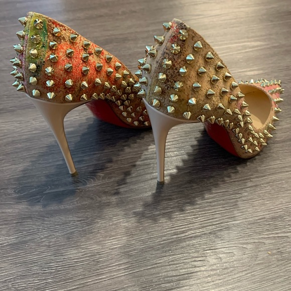 Christian Louboutin Multi Color Follies Spiked - Picture 4 of 6